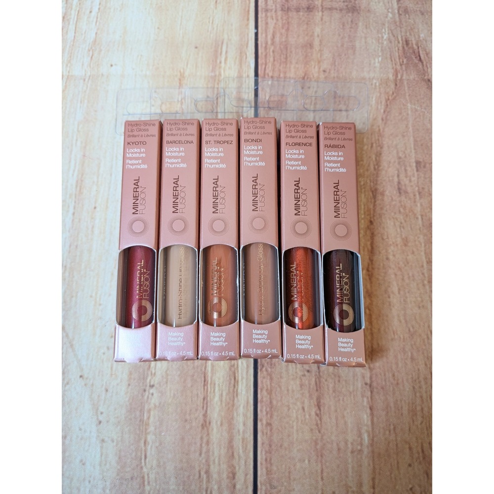 6 Pk Mineral Fusion Hydro-Shine Lip Gloss Bundle
